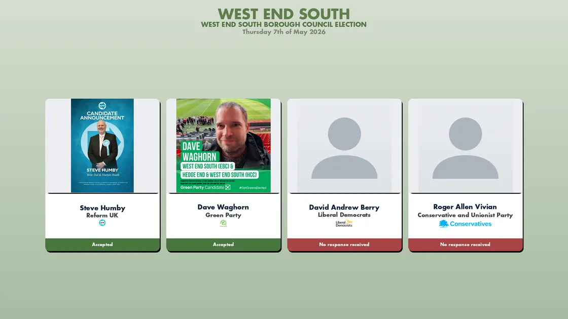 Video thumbnail for West End South Ward hustings
