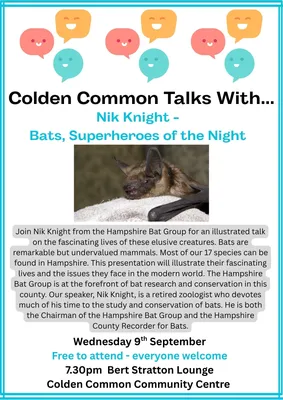 Colden Common Talks With... Nik Knight - Bats, Superheroes of the Night Image