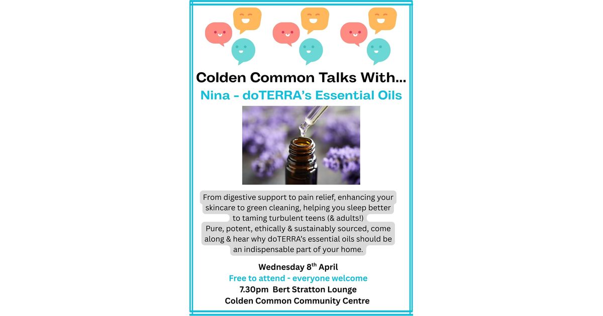 Colden Common Talks With... Nina - doTERRA's Essential Oils - Local ...